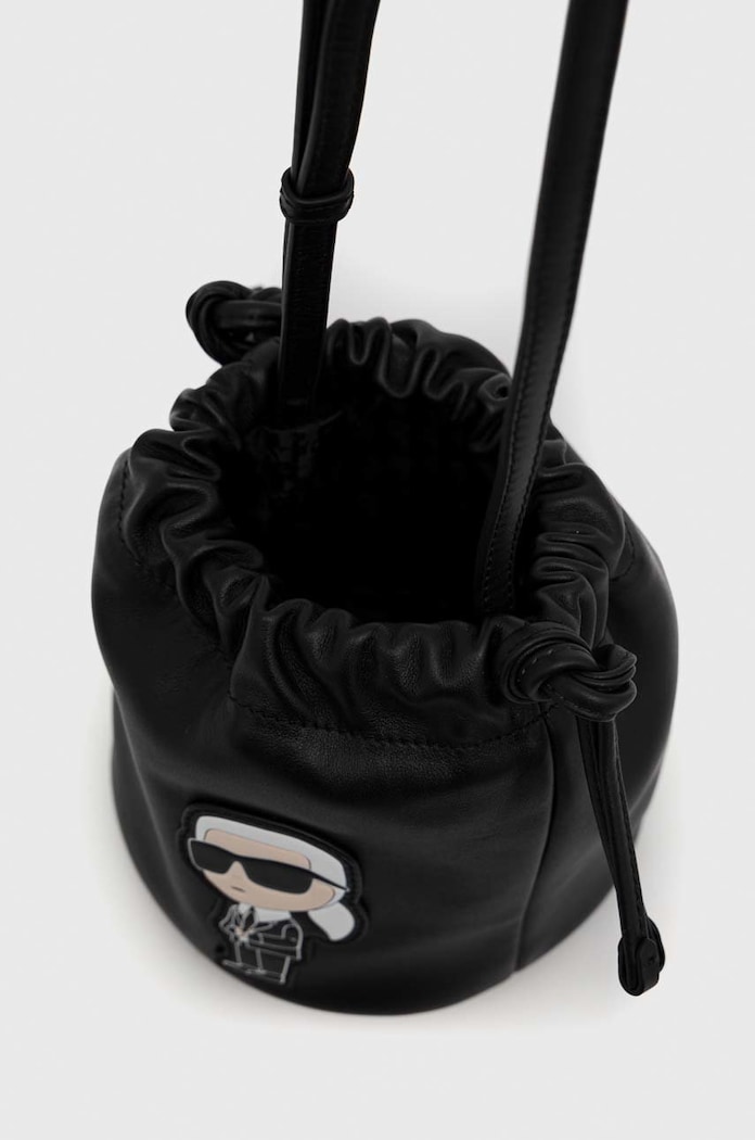 Kožna torba Karl Lagerfeld 230W3043 crna
