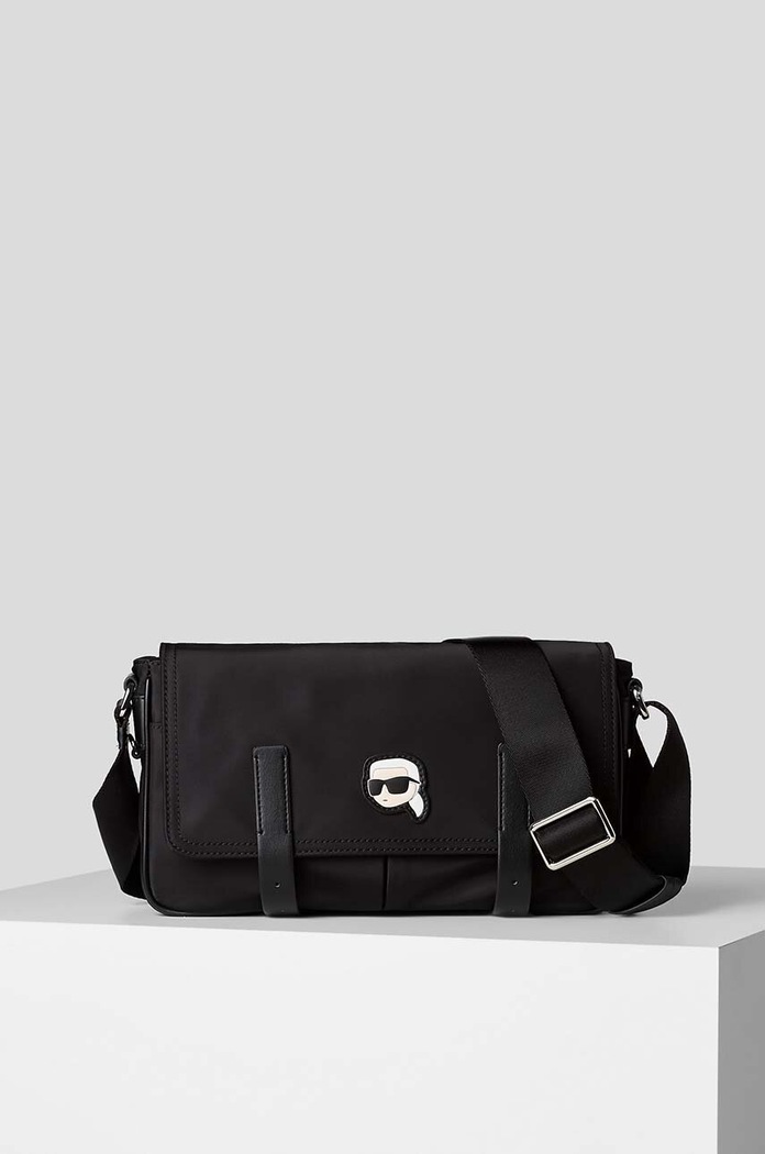 Τσάντα Karl LagerfeldK/IKONIK 2.0 NYLON BAGUETTE υφασμάτινο μαύρο 230W3047