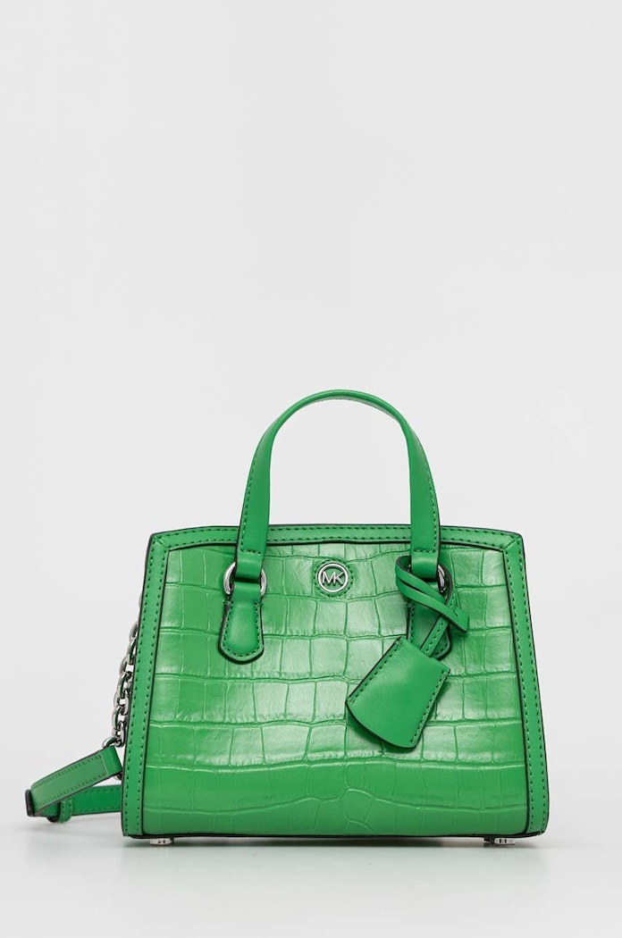 Kožená kabelka MICHAEL Michael Kors přírodní kůže hnědá 32R3S7CC0E