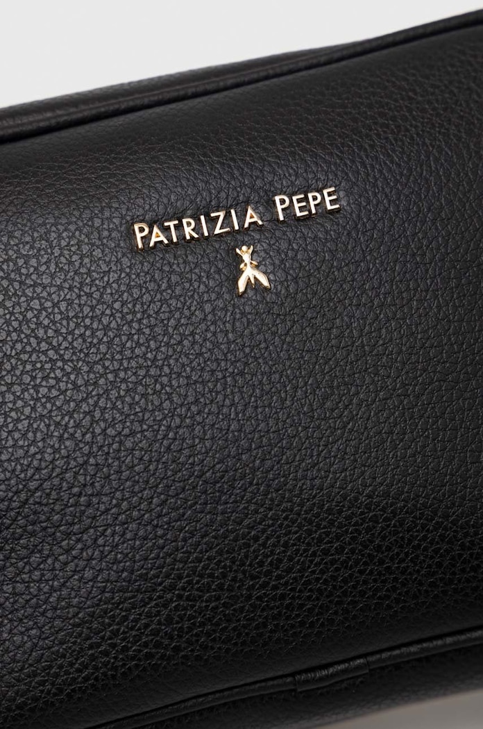 Δερμάτινη τσάντα Patrizia Pepe μαύρο CB0071.L001