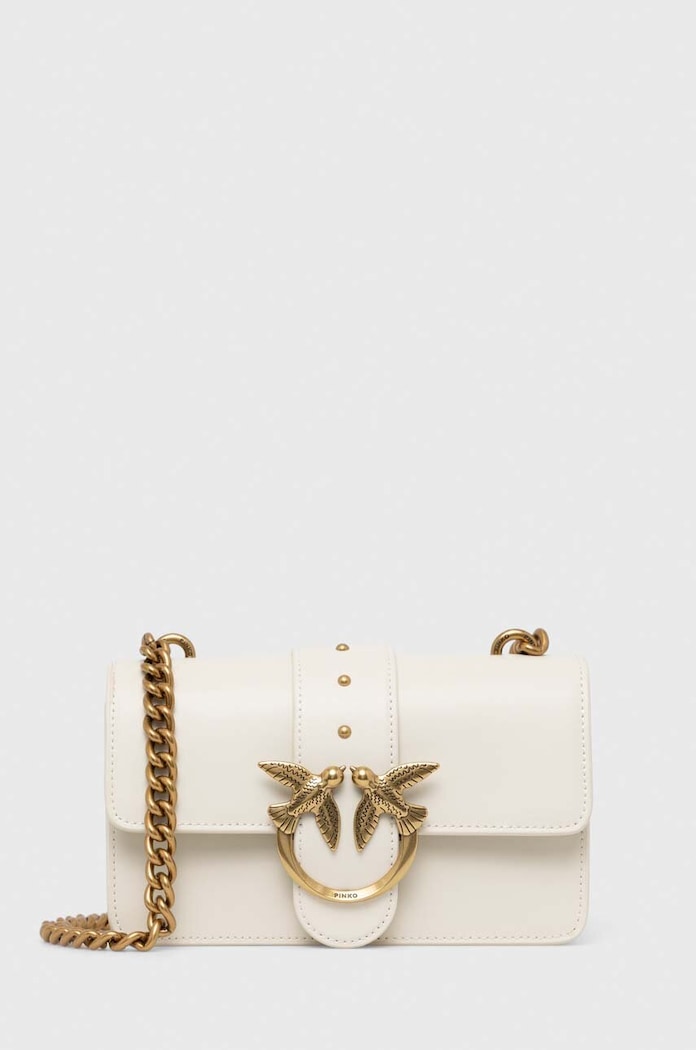 Pinko poseta de piele nu incape in A4 alb 100058.A0F1