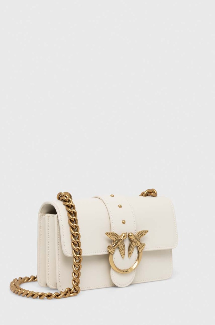 Pinko poseta de piele 100058.A0F1 alb AW23