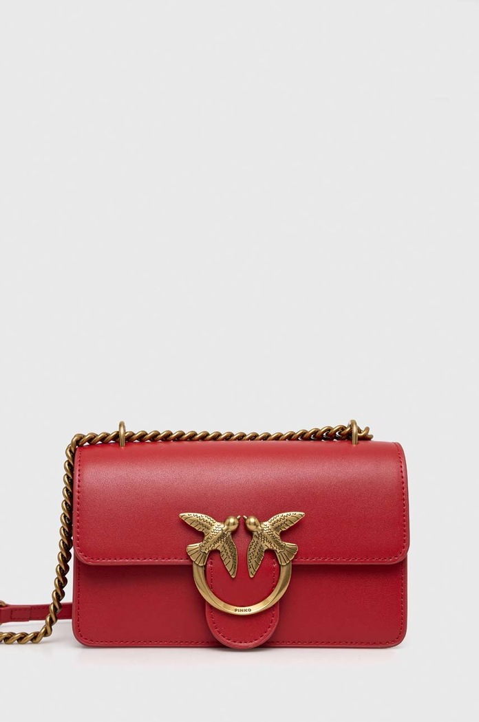 Pinko Poșetă de piele rosu 100074.A0F1