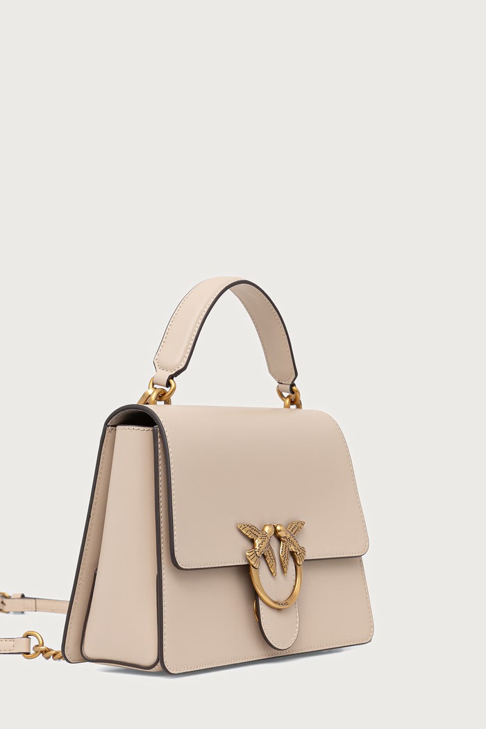 Pinko Geantă crossbody pentru femei din piele 100066.A0F1 bej AA00