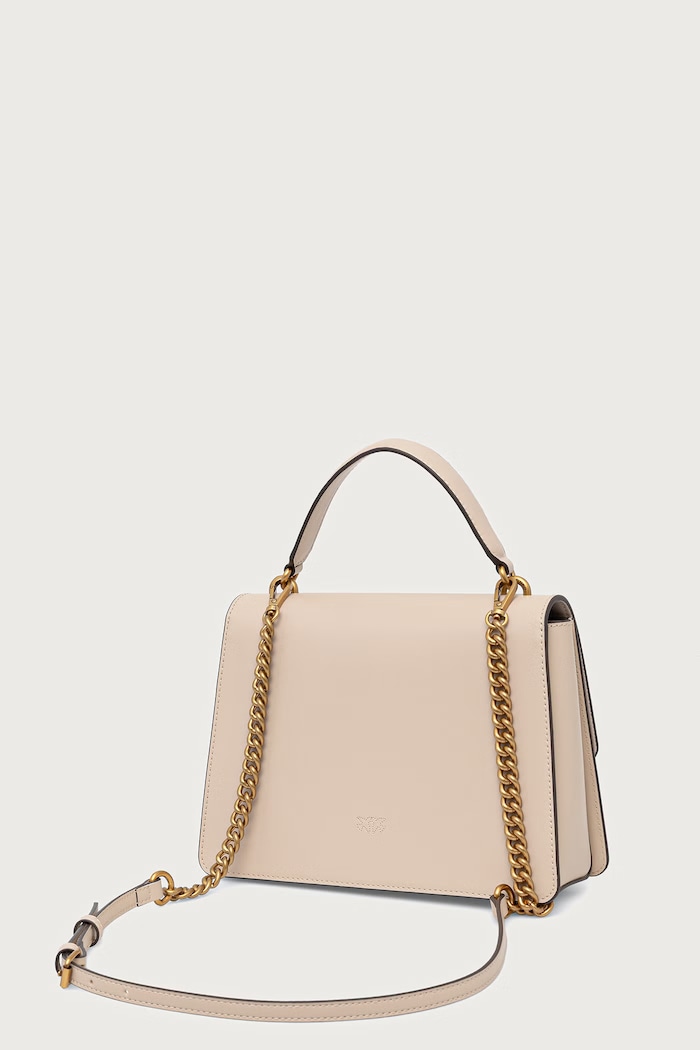 Accesorii Pinko Geantă crossbody pentru femei din piele 100066.A0F1 bej