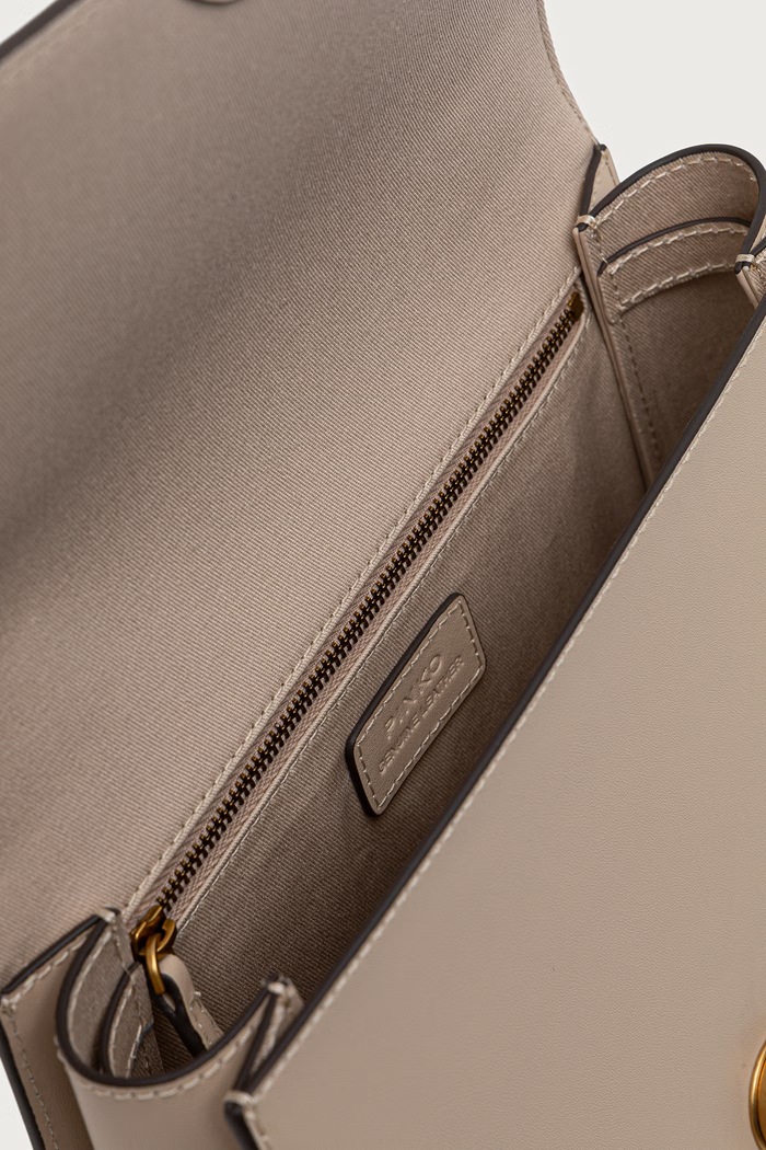 Geantă crossbody pentru femei din piele Pinko bej 100066.A0F1