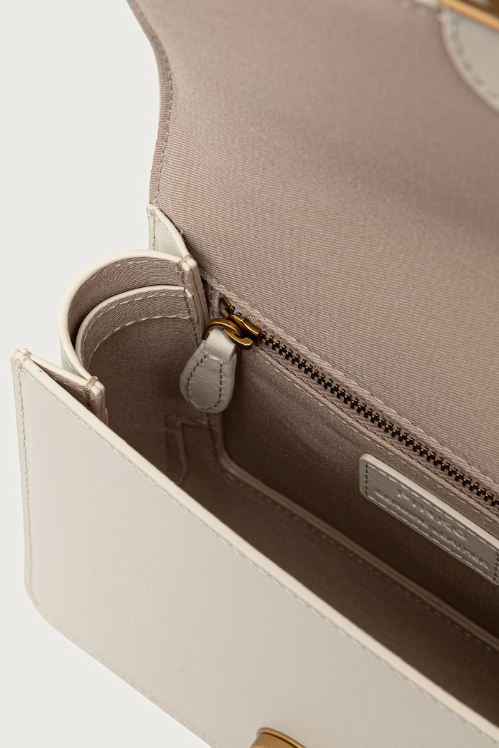 Crossbody kabelka dámska kožená Pinko béžová 100071.A0F1