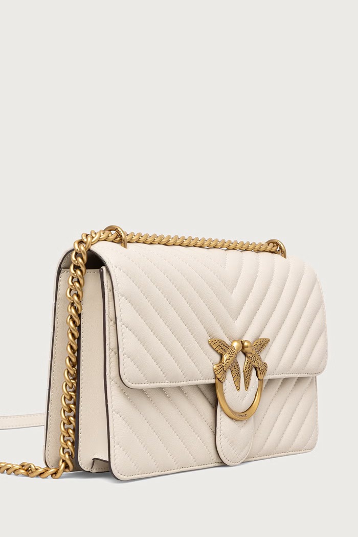 Pinko Torebka crossbody damska skórzana 100941.A0GK biały AA00