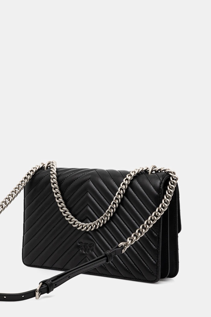 Accesorii Pinko geantă crossbody pentru femei din piele 100941.A0GK negru