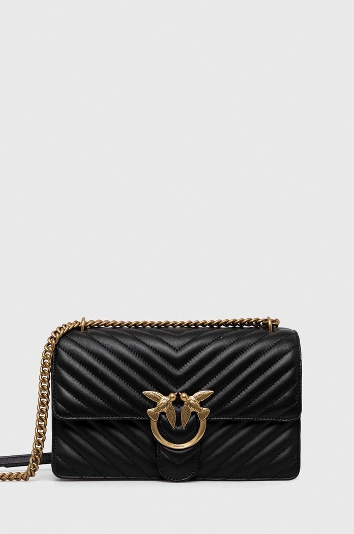 Pinko poseta de piele nu incape in A4 negru 100941.A0GK