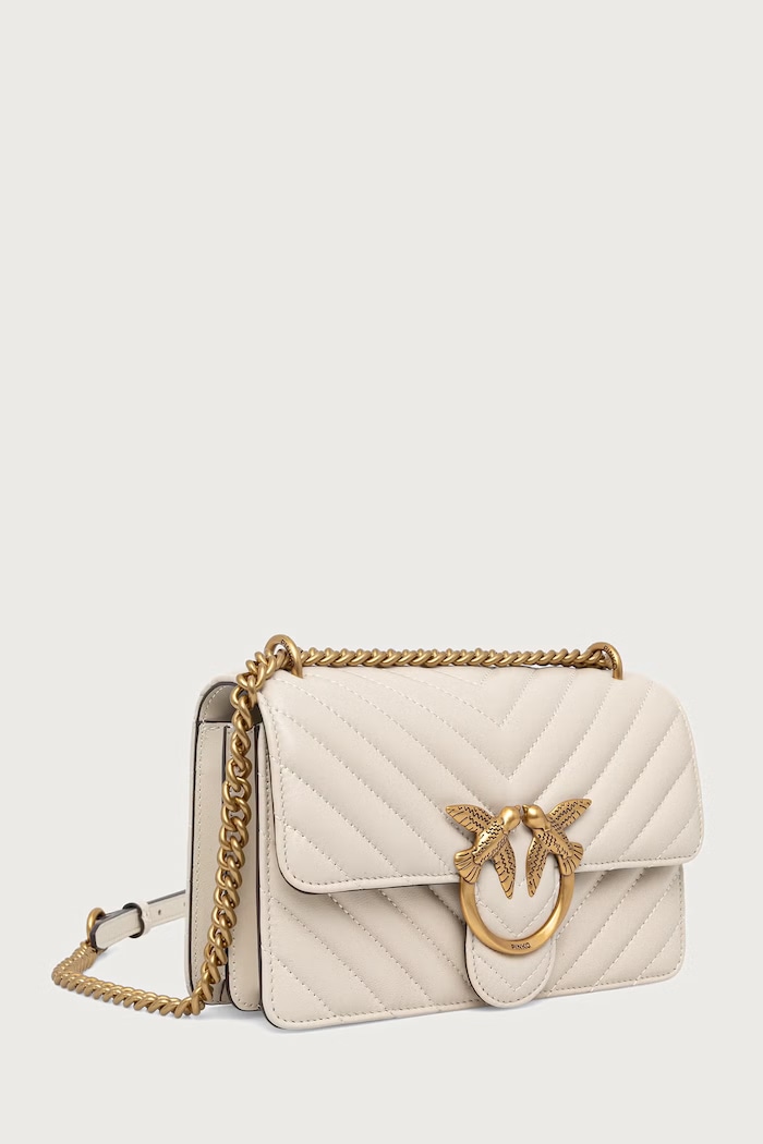 Pinko Torebka crossbody damska skórzana 100074.A0GK beżowy AA00