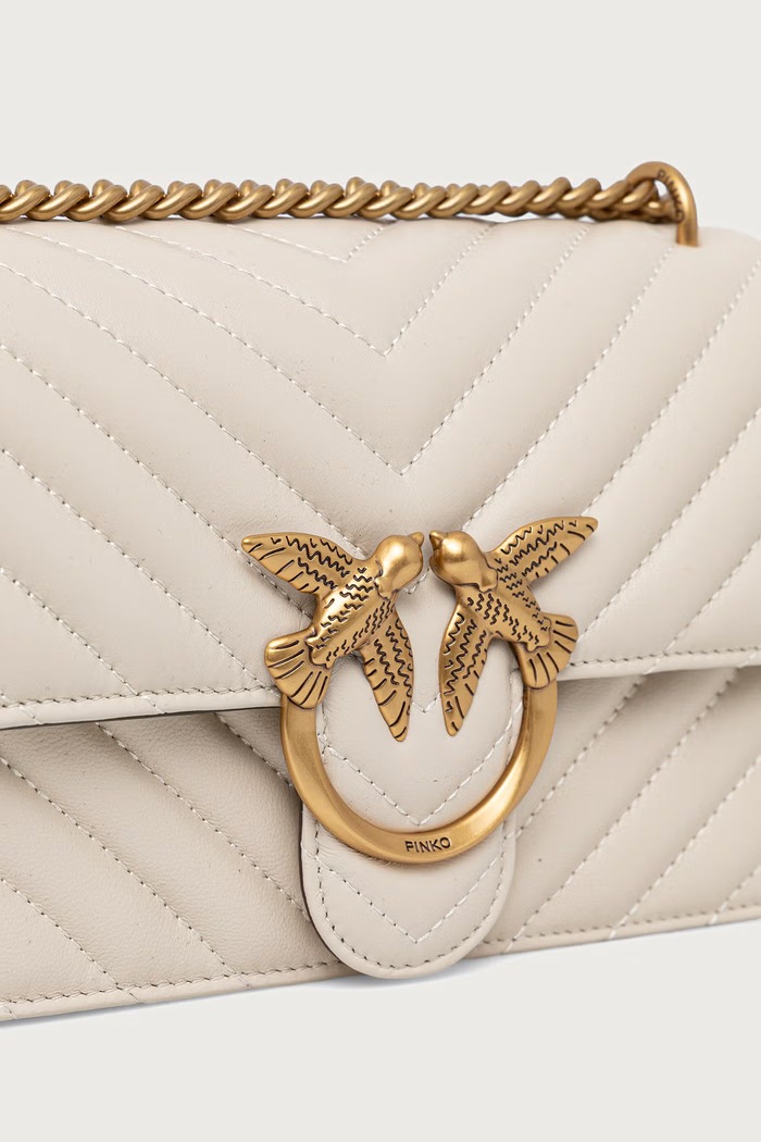Torebka crossbody damska skórzana Pinko 100074.A0GK beżowy