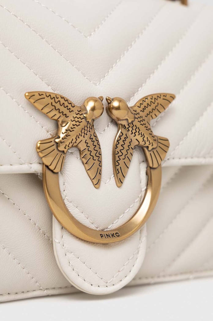 Pinko crossbody kabelka dámska kožená béžová 100074.A0GK