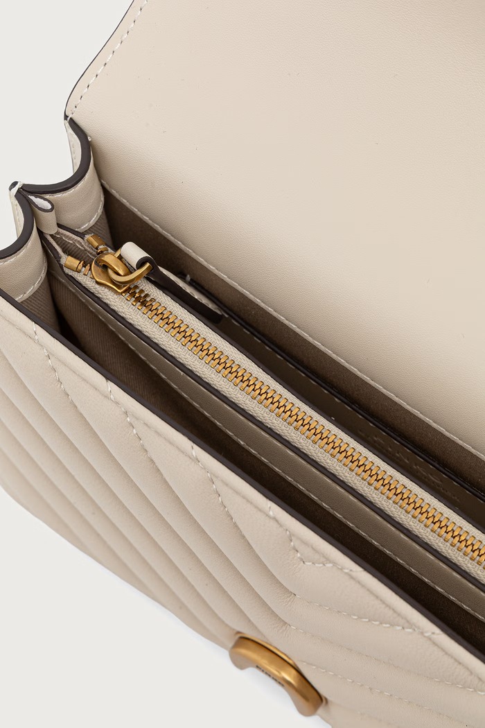 Torebka crossbody damska skórzana Pinko beżowy 100074.A0GK
