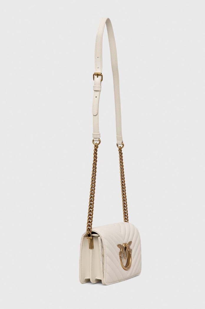 Kožna torba Pinko 100067.A0GK bijela AW24