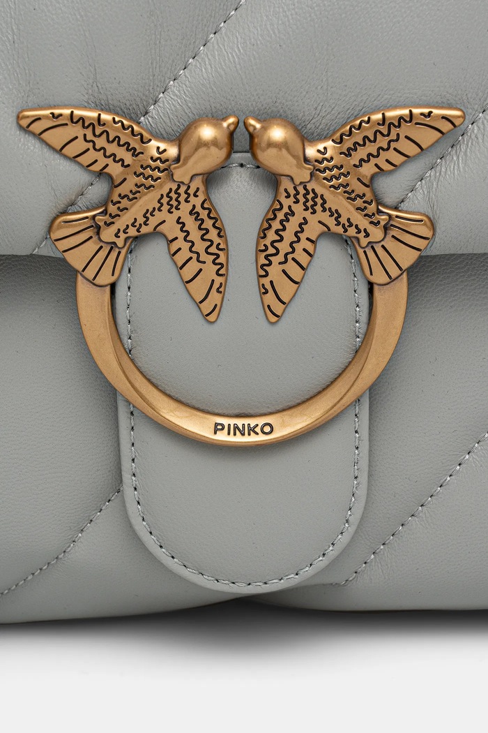 Pinko bőr táska szürke 100037.A0F2