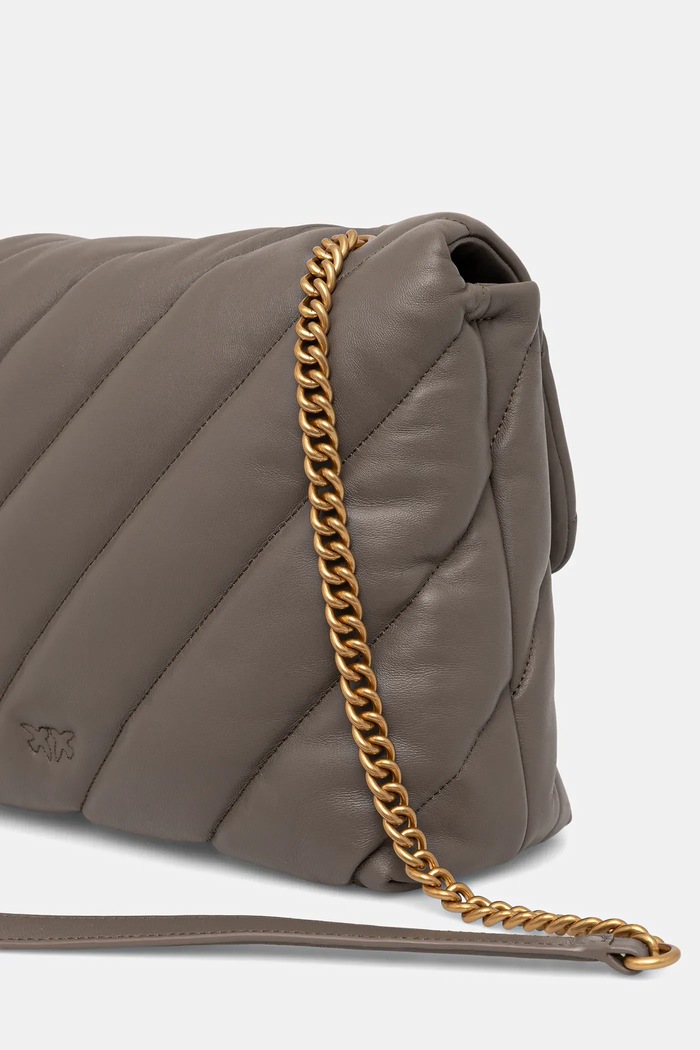 Akcesoria Pinko torebka crossbody damska skórzana 100037.A0F2 szary