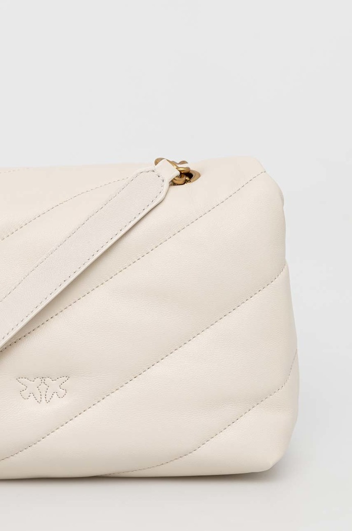 Δερμάτινη τσάντα Pinko λευκό 100038.A0F2