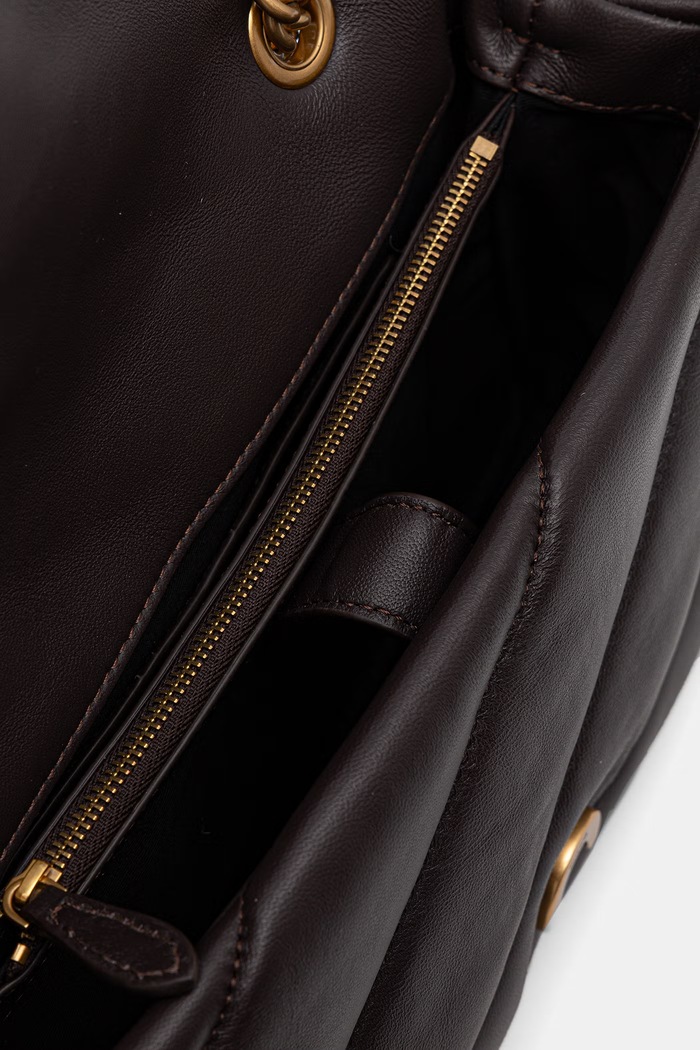 Pinko torebka crossbody damska skórzana bordowy 100038.A0F2