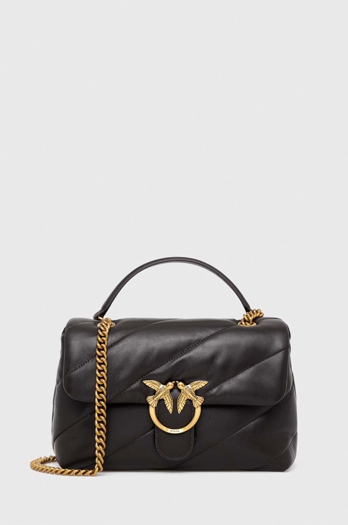 Pinko geantă crossbody pentru femei din piele nu incape in A4 maro 100038.A0F2