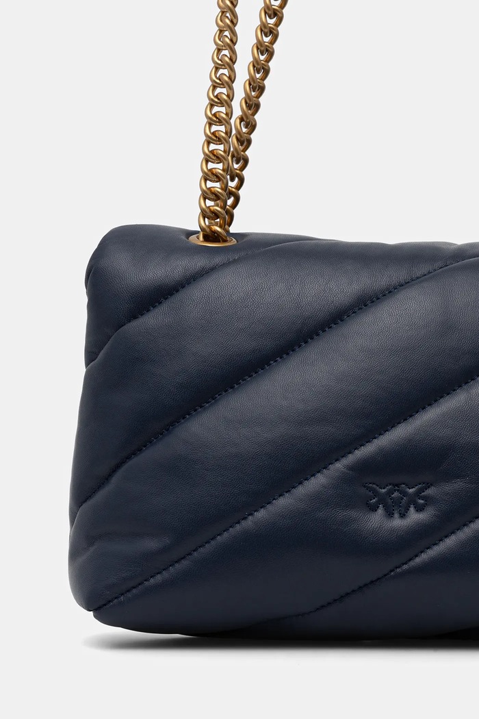Accesorii Pinko geantă crossbody pentru femei din piele 100038.A0F2 albastru