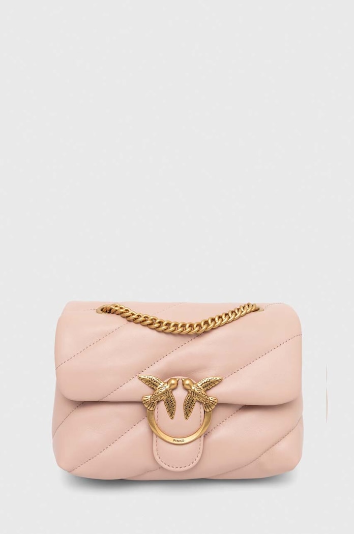 Pinko torebka crossbody damska skórzana skóra licowa różowy 100039.A0F2