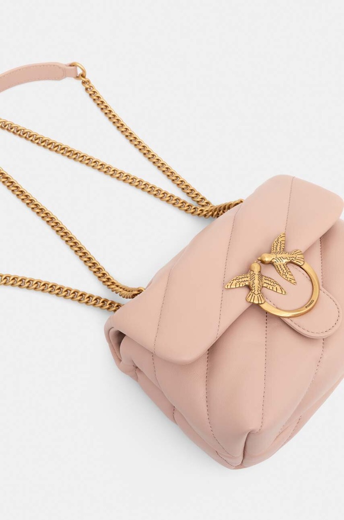 Akcesoria Pinko torebka crossbody damska skórzana 100039.A0F2 różowy