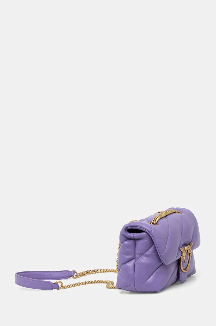Pinko crossbody kabelka dámská kožená 100039.A0F2 fialová AA00