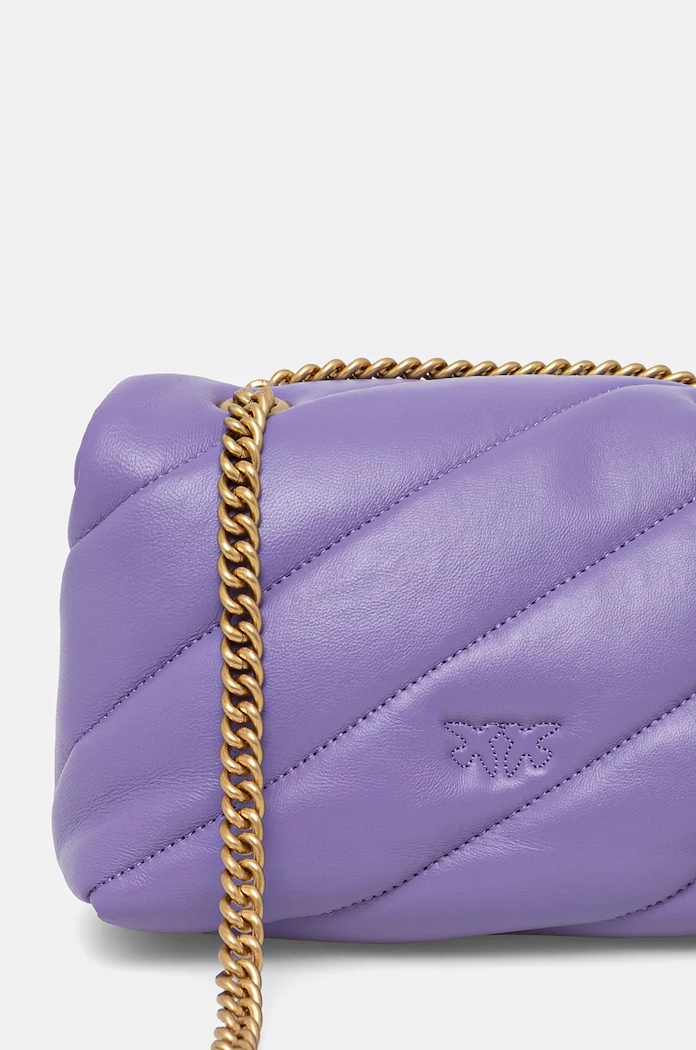 Doplňky Pinko crossbody kabelka dámská kožená 100039.A0F2 fialová