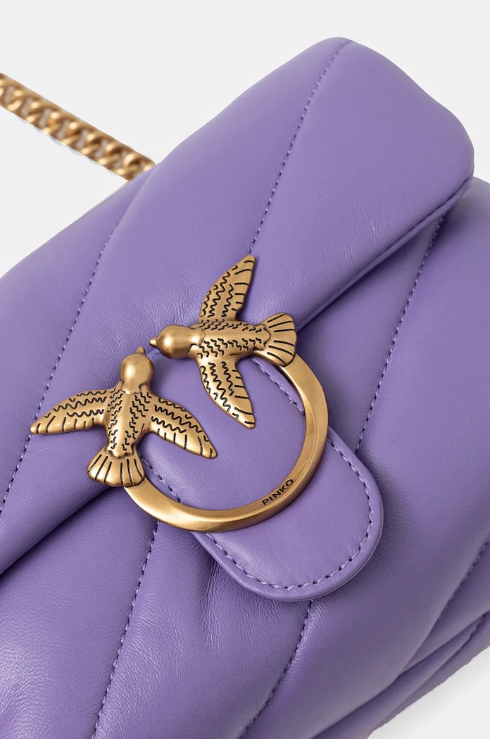 Pinko crossbody kabelka dámská kožená fialová 100039.A0F2