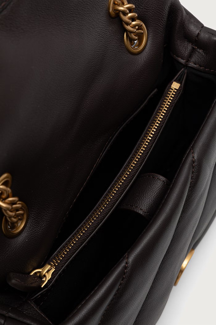 Pinko сумка crossbody для женщин кожаная 100039.A0F2 фиолетовой