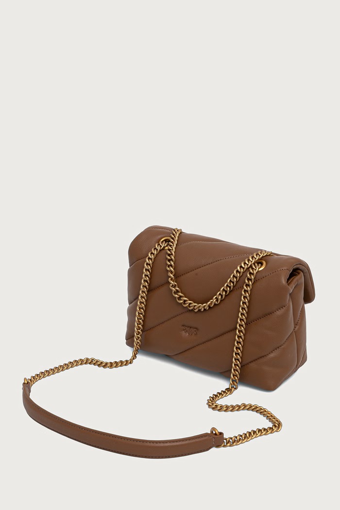 Accesorii Pinko Geantă crossbody pentru femei din piele 100039.A0F2 maro