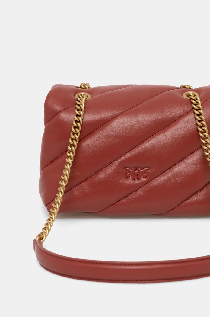 Doplnky Pinko Crossbody kabelka dámska kožená 100039.A0F2 červená