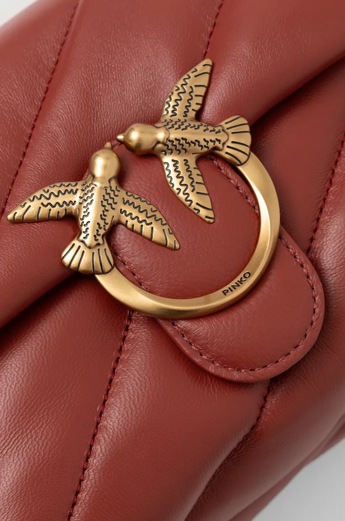 Crossbody kabelka dámska kožená Pinko červená 100039.A0F2