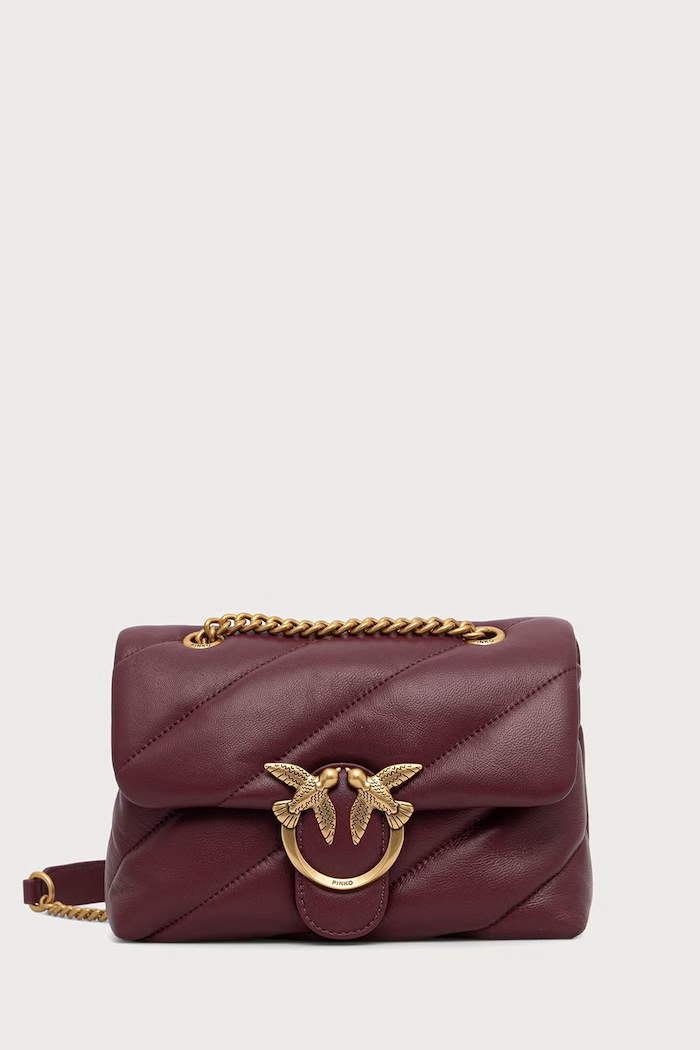 Pinko crossbody kabelka dámská kožená burgundské 100039.A0F2