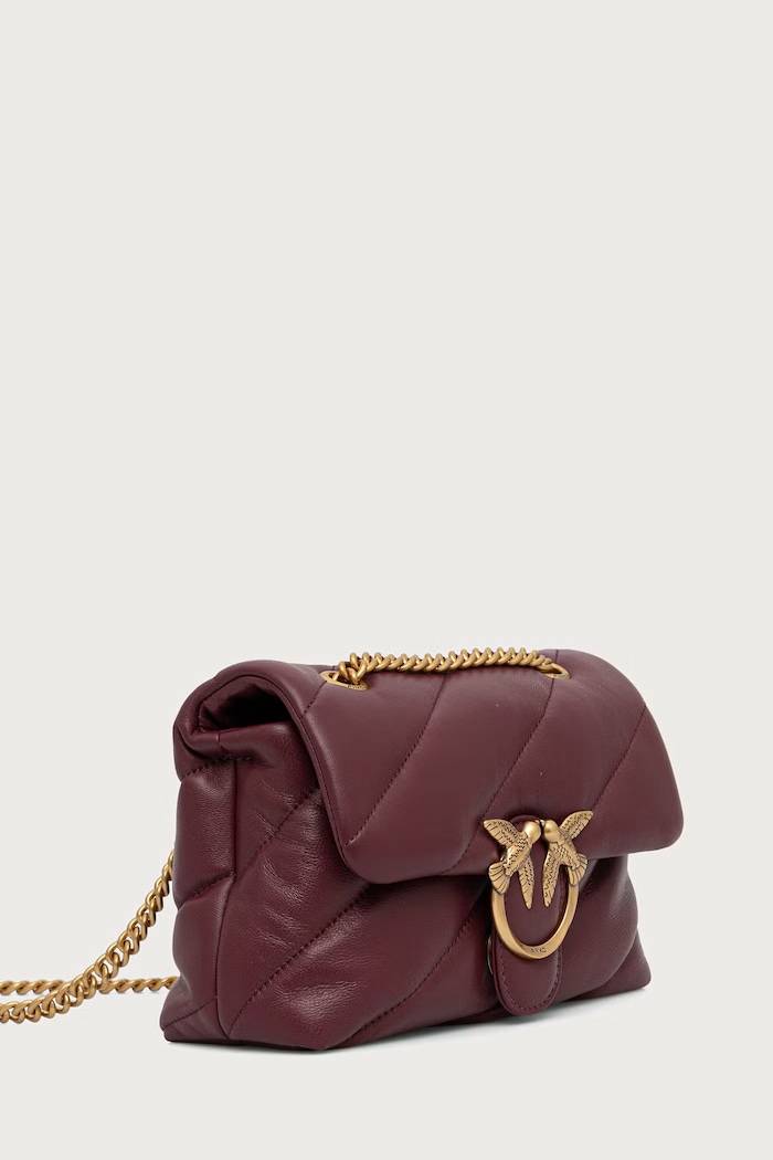 Pinko crossbody kabelka dámská kožená 100039.A0F2 burgundské AA00