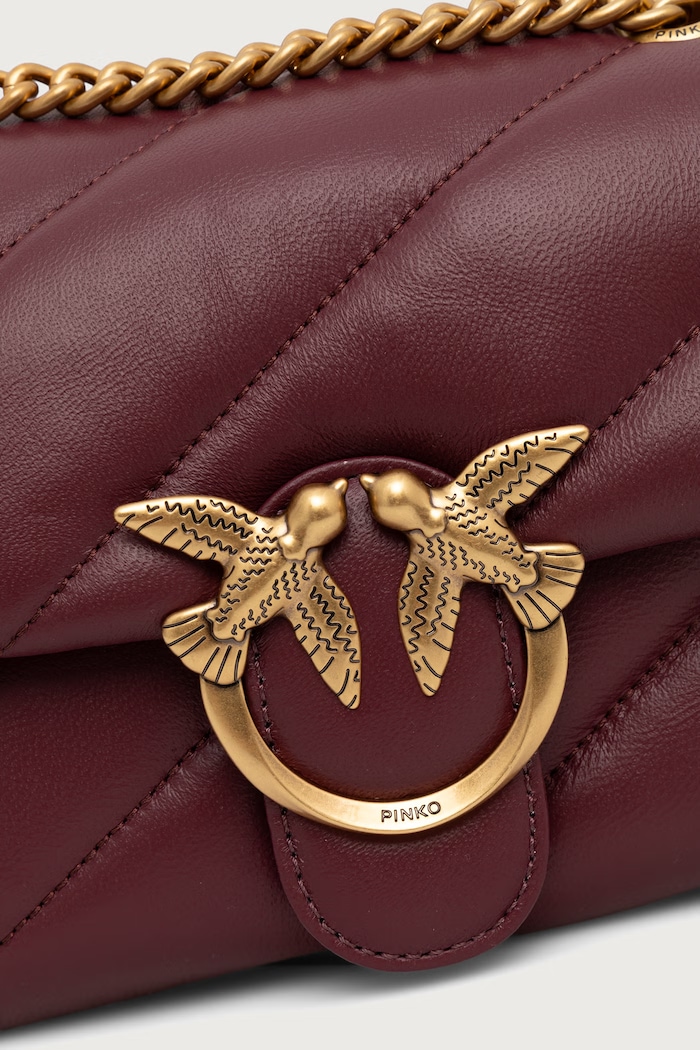 Pinko crossbody kabelka dámská kožená burgundské 100039.A0F2