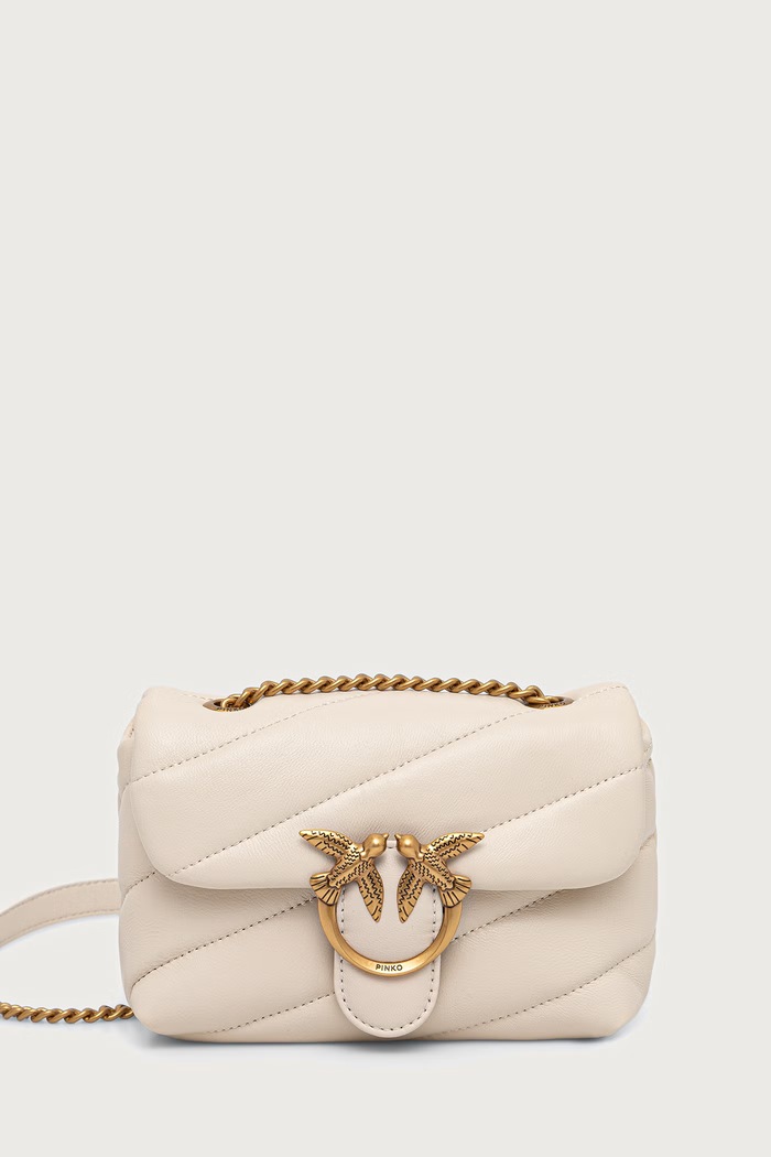 Pinko torebka crossbody damska skórzana skóra licowa biały 100040.A0F2