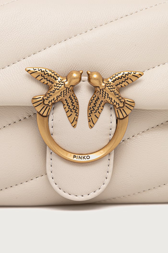 Pinko torebka crossbody damska skórzana biały 100040.A0F2