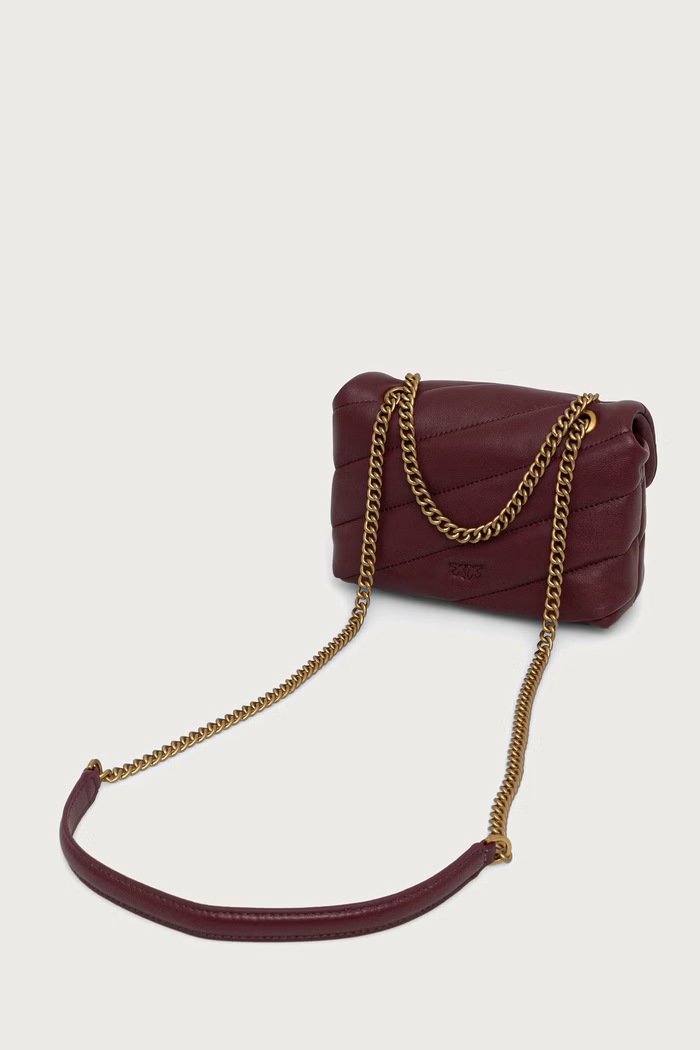 Akcesoria Pinko Torebka crossbody damska skórzana 100040.A0F2 bordowy