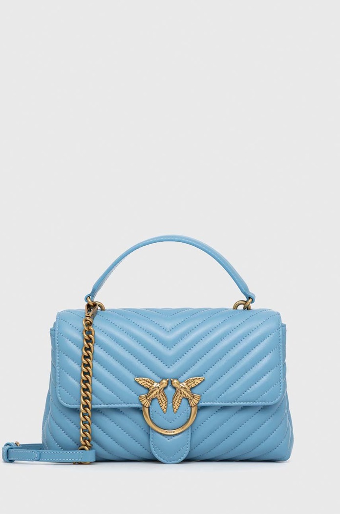 Pinko torebka crossbody damska skórzana skóra licowa niebieski 100043.A0GK
