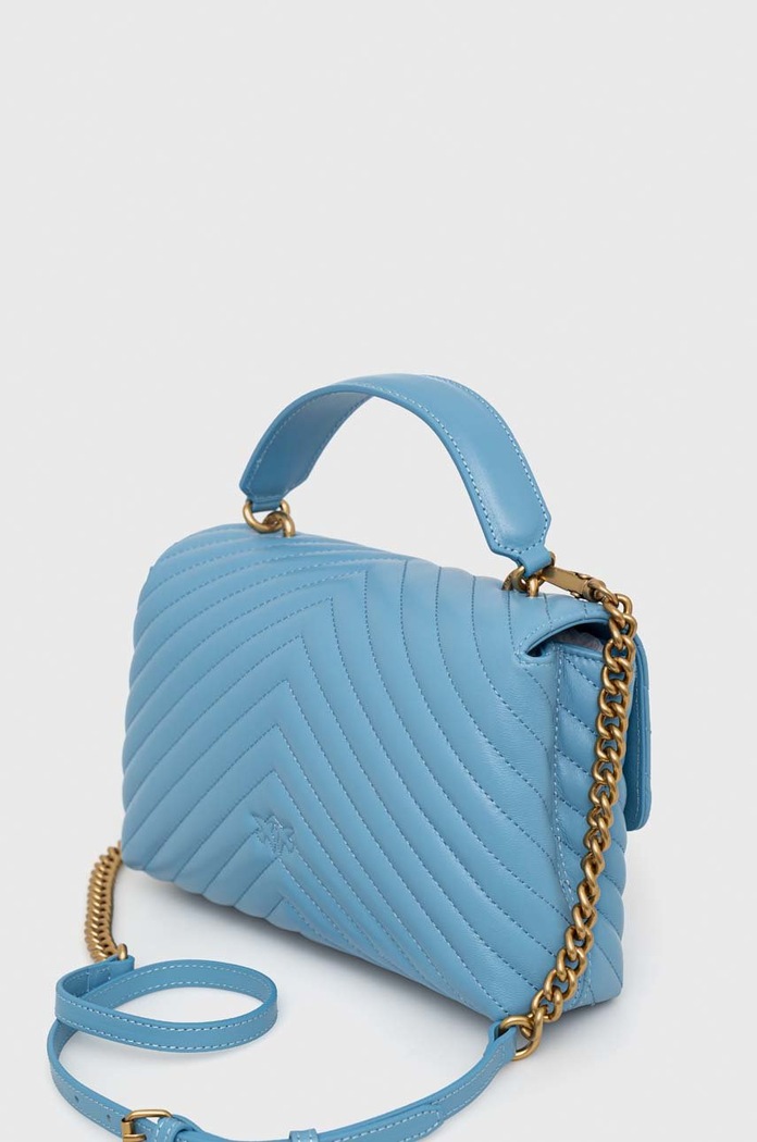 Akcesoria Pinko torebka crossbody damska skórzana 100043.A0GK niebieski