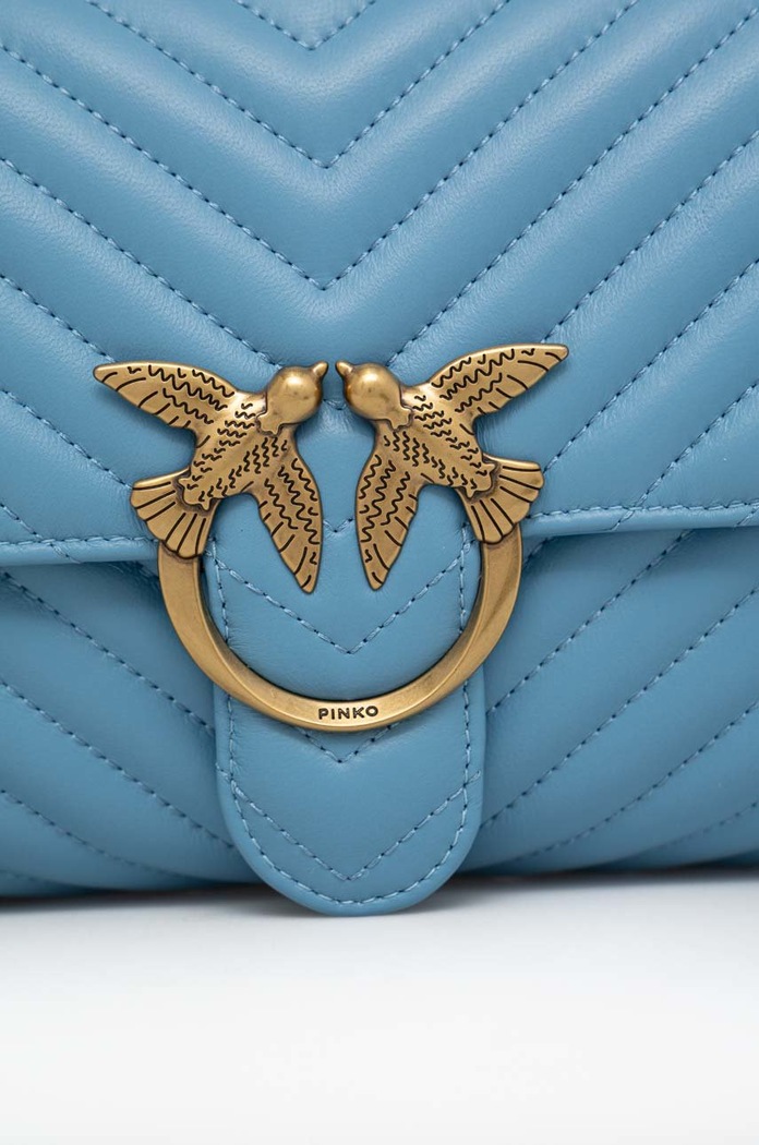 Pinko torebka crossbody damska skórzana niebieski 100043.A0GK