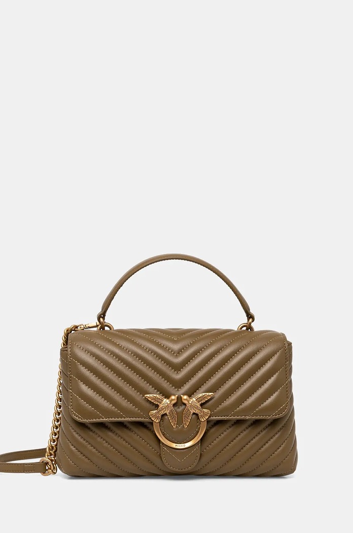 Pinko crossbody kabelka dámská kožená zelená 100043.A0GK
