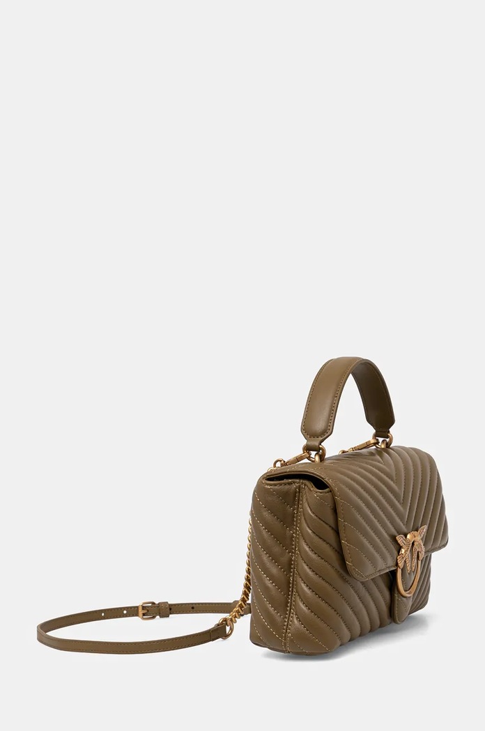 Pinko crossbody kabelka dámská kožená 100043.A0GK zelená AA00