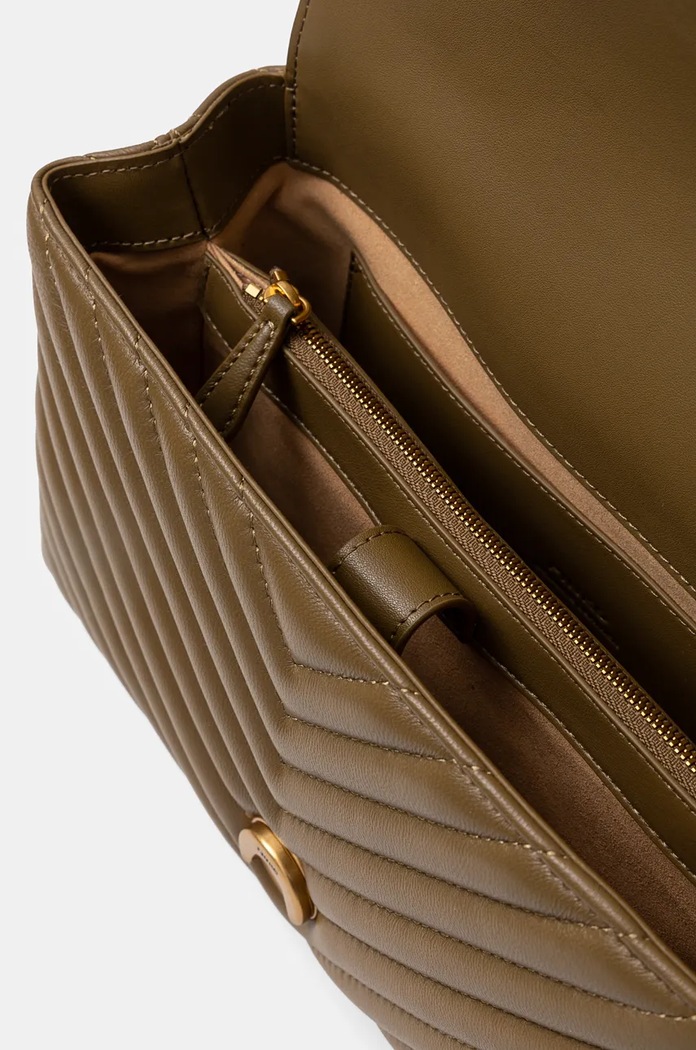 Pinko crossbody kabelka dámská kožená 100043.A0GK zelená