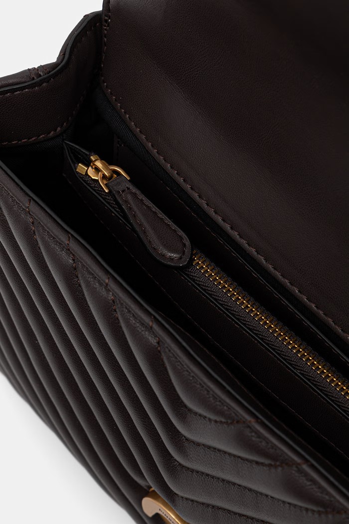 Pinko чанта crossbody дамска от кожа 100043.A0GK кафяв