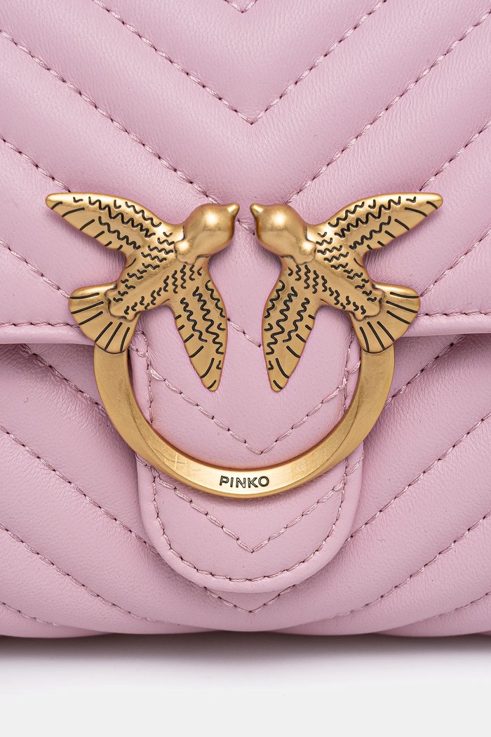 Accesorii Pinko poșetă de piele 100044.A0GK roz