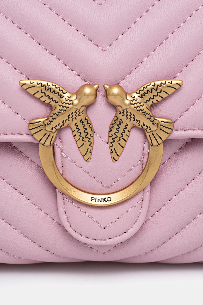 Accesorii Pinko poșetă de piele 100044.A0GK roz