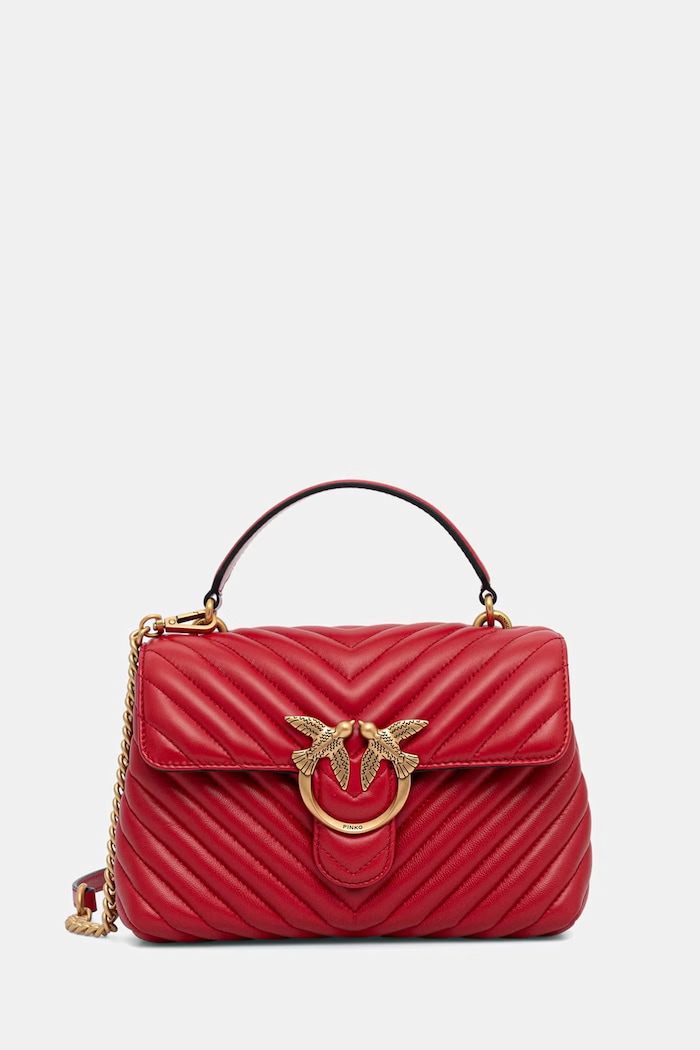 Pinko torebka crossbody damska skórzana czerwony 100044.A0GK